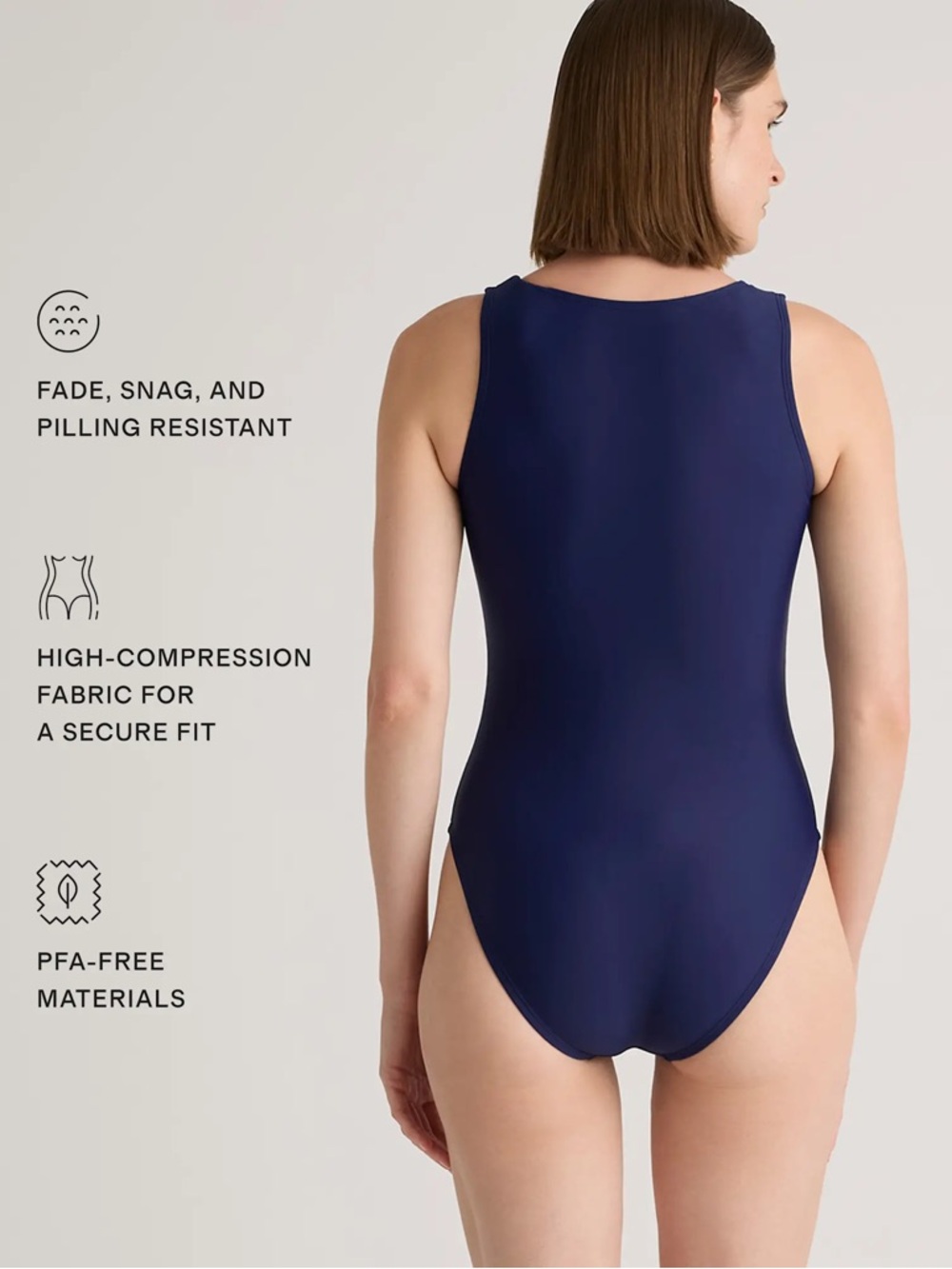 Quince Italian Zip-Front One-Piece Swimsuit - Picture 4 of 5